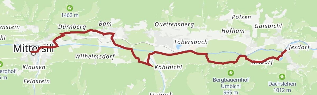 Route map: Etappe 11: Alpina Antica Trail | ET11: Mittersill - Niedernsill